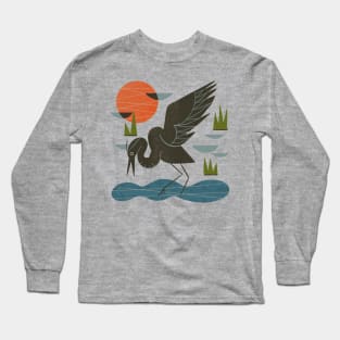 Happy Heron Long Sleeve T-Shirt